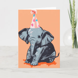 Carte de voeux pour la célébration des éléphants d