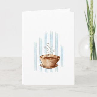 Carte de voeux pour la coupe du café