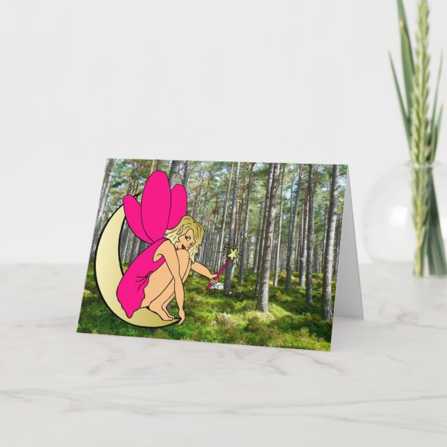 Carte de voeux pour la dame fée de forêt (Devant)