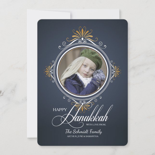Carte de vœux pour la fête de Hanouka (Devant)