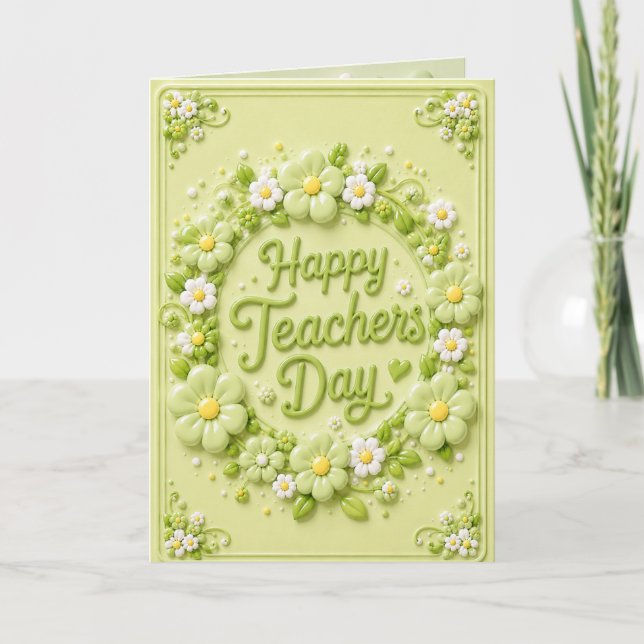 Carte de vœux pour la fête des enseignants  (Devant)