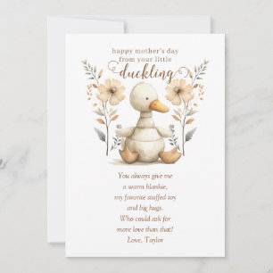 Carte de voeux pour la fête des mères de Little Du