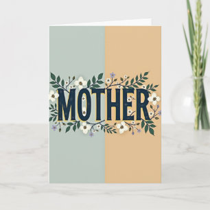 Carte de vœux pour la fête des mères Florale