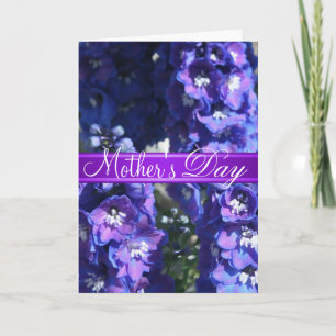 Carte de voeux pour la fête des mères florales vio