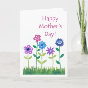 Carte de voeux pour la fête des mères - Flower Pow