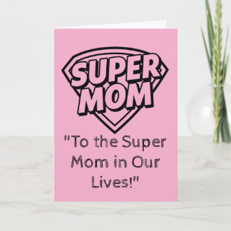 Carte de vœux pour la fête des mères Super Maman