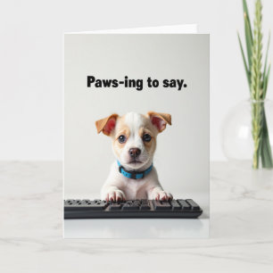 Carte de vœux pour la fête des pères avec un chiot