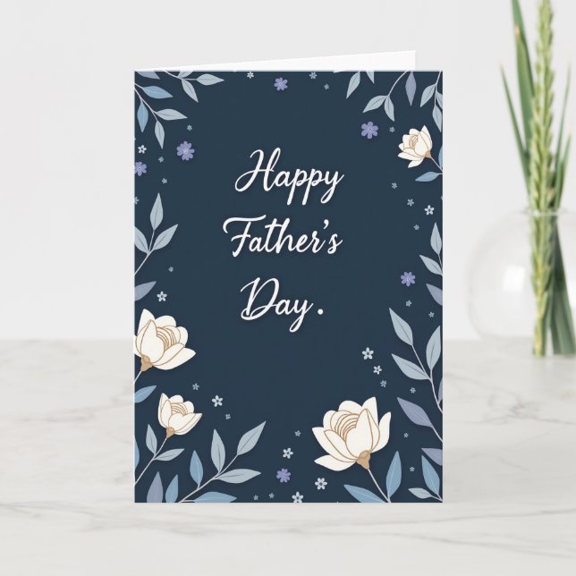 Carte de vœux pour la fête des pères Indigo (Devant)