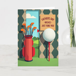 Carte de vœux pour la fête des pères pour les golf