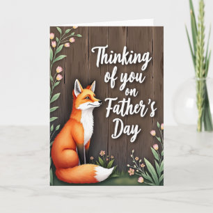 Carte de vœux pour la fête des pères Renard Mignon