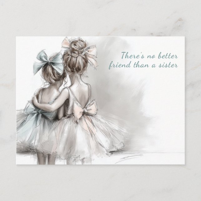 Carte de vœux pour la fête des sœurs – Mode pastel (Devant)