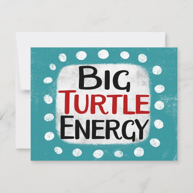 Carte de voeux pour la grande tortue (Devant)