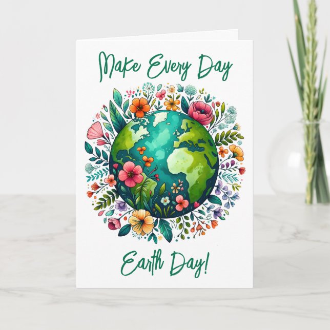 Carte de vœux pour la Journée de la Terre (Devant)