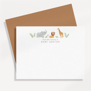 Carte de vœux pour la nurserie avec des animaux de