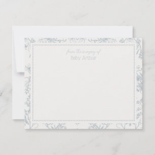 Carte de vœux pour la nurserie de bébé avec toile