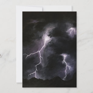 Carte de voeux pour la peinture de tempête de foud