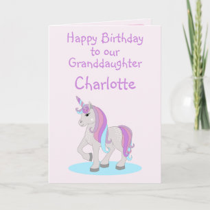 Carte de voeux pour la petite-fille d'anniversaire