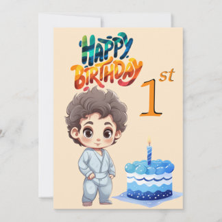Carte de vœux pour la première fête d'anniversaire