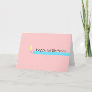 Carte de voeux pour la première fille d'anniversai