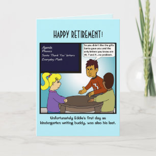 Carte de voeux pour la retraite de la maternelle