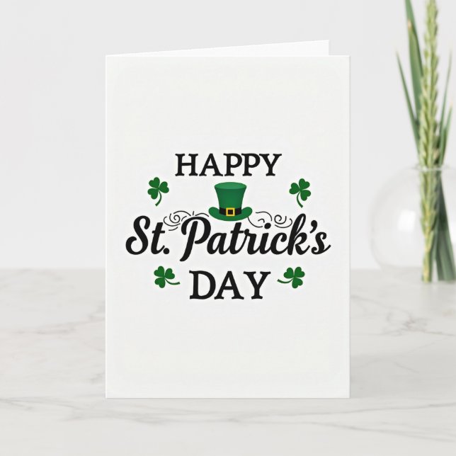 Carte de vœux pour la Saint-Patrick (Devant)