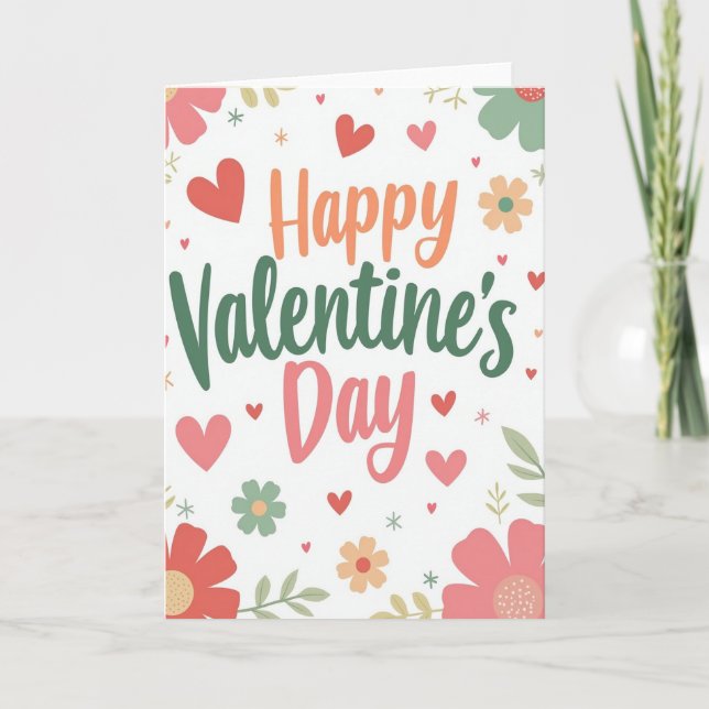 Carte de vœux pour la Saint-Valentin (Devant)
