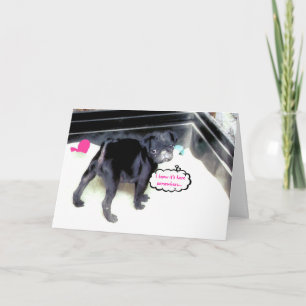 Carte de voeux pour la Saint Valentin Petit Chien 