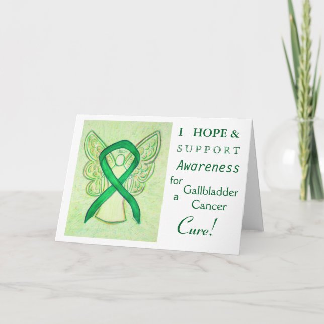 Carte de voeux pour la sensibilisation au cancer d (Devant)