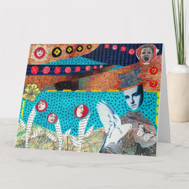 Carte de voeux pour la tête de la tasse de thé (Devant)