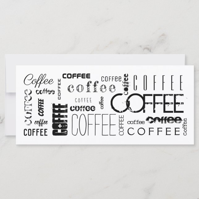 Carte de voeux pour la typographie du café (Devant)