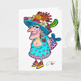 Carte de voeux pour la vieille dame