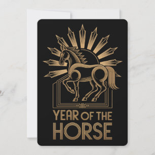 Carte de vœux pour l'année du Cheval 2026