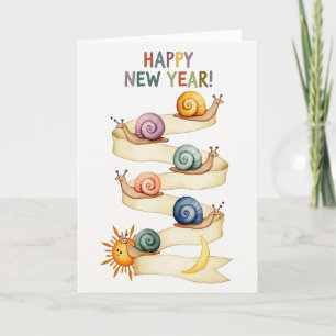 Carte de vœux pour l'année nouvelle pour amis esca