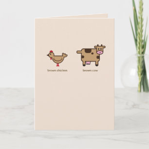 Carte de voeux pour l'anniversaire Brown de la vac