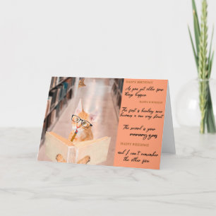 Carte de voeux pour l'anniversaire de chat amusant