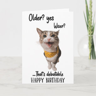 Carte de voeux pour l'anniversaire de chat mignon