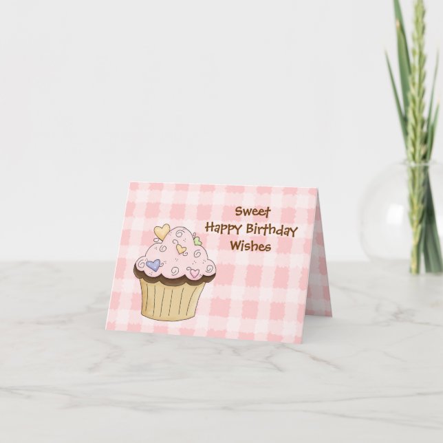 Carte de voeux pour l'anniversaire de Cupcake (Devant)
