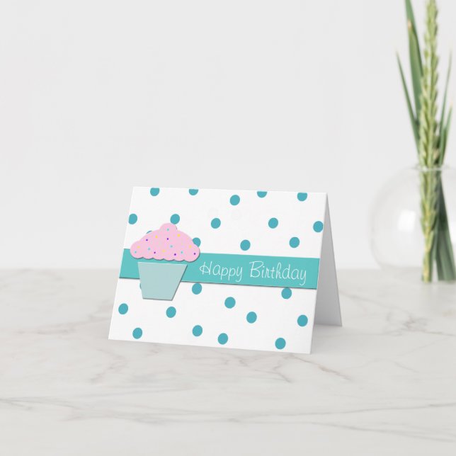 Carte de voeux pour l'anniversaire de Cupcake (Devant)