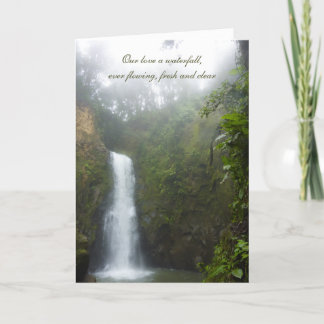 Carte de voeux pour l'anniversaire de la cascade