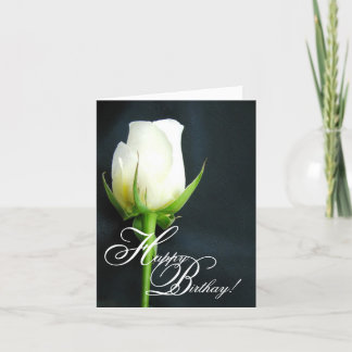 Carte de voeux pour l'anniversaire de la Rose blan