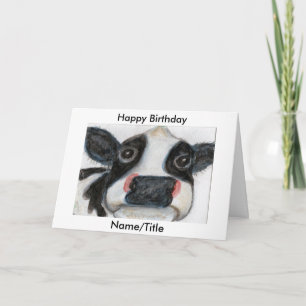 Carte de voeux pour l'anniversaire de la vache mig