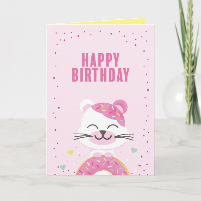 Carte de voeux pour l'anniversaire de l'ours de Do (Devant)