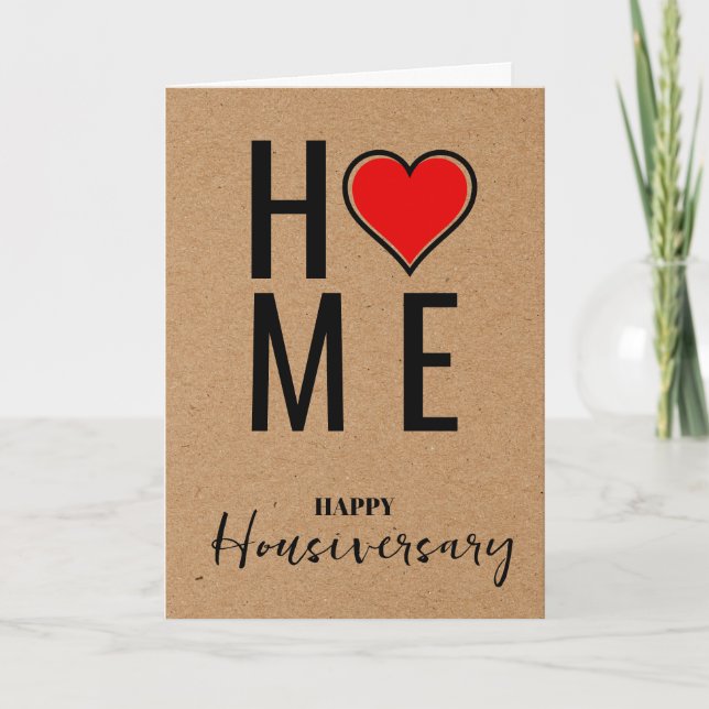 Carte de vœux pour l'anniversaire de maison (Devant)