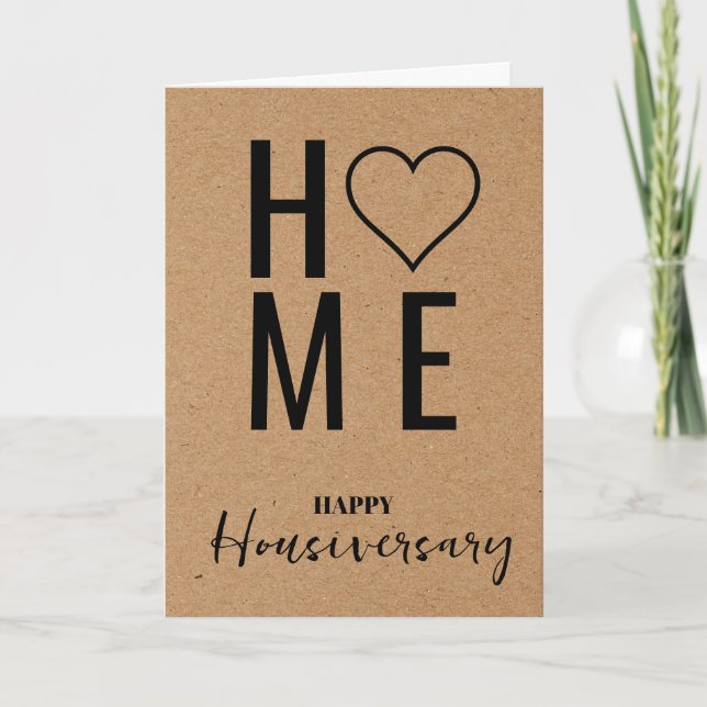 Carte de vœux pour l'anniversaire de maison (Devant)