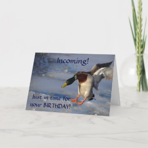 Carte de voeux pour l'anniversaire de Mallard Duck