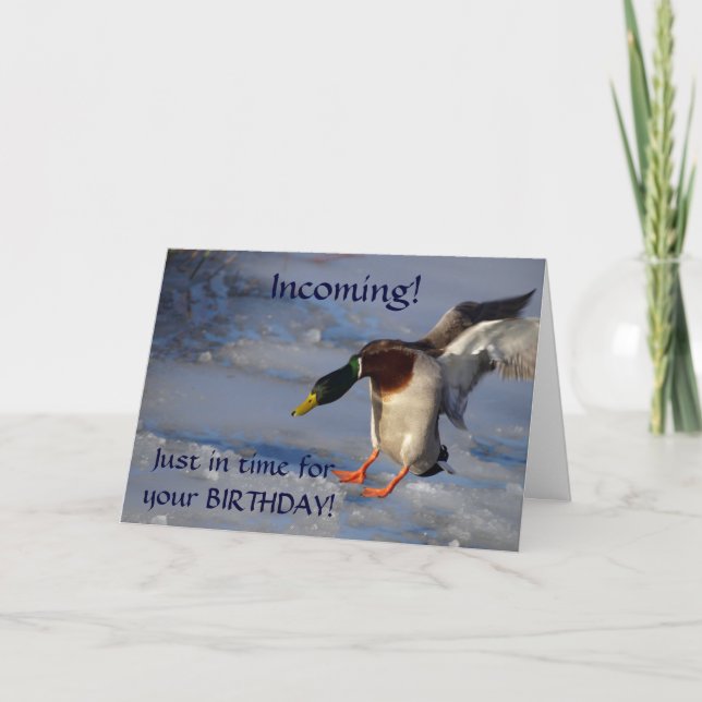 Carte de voeux pour l'anniversaire de Mallard Duck (Devant)