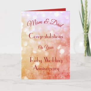 Carte de voeux pour l'anniversaire de Maman & Papa