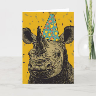 Carte de voeux pour l'anniversaire de Rhino