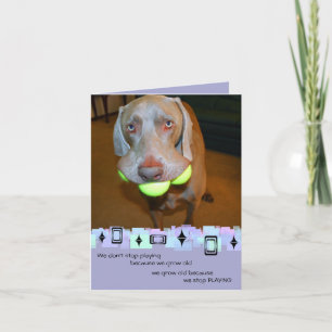 Carte de voeux pour l'anniversaire de Weimaraner