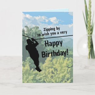 Carte de voeux pour l'anniversaire de Zipline Adve